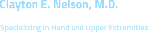 Clayton E. Nelson, M.D.  Logo